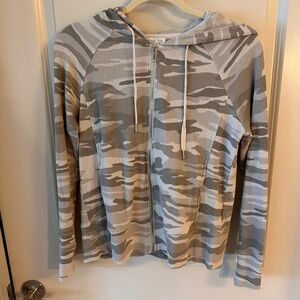 Rachel Zoe camo zip-up hoodie